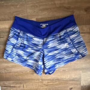 Brookes Running Shorts Size M 5 Inch Inseam lined pickle ball walk hike